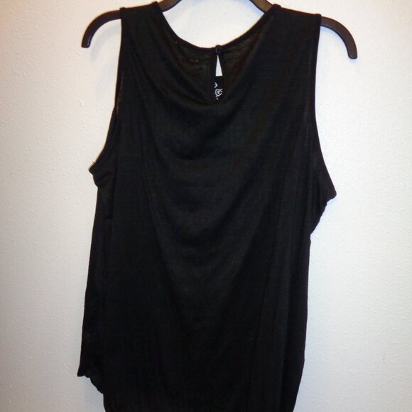 Faded Glory Women's Peasant Black Polyester Tank Top Plus Size XXL NWT - Picture 10 of 10